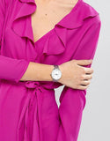 Fossil Tailor White Dial Silver Steel Strap Watch for Women - ES4262 Authentic Buy Shop Now