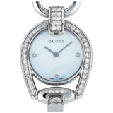 Gucci Horsebit Collection Diamonds Mother of Pearl Dial Silver Steel Strap Watch For Women - YA139505 Authentic Buy Shop Now