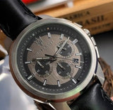 Maserati Successo 44mm Grey Dial Black Leather Strap Watch For Men - R8871621006 Authentic Buy Shop Now