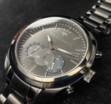 Maserati Traguardo Gun Metal Dial Grey Steel Strap Watch For Men - R8873612002 Authentic Buy Shop Now