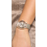Marc Jacobs Tether Grey Dial Grey Leather Strap Watch for Women - MBM1375 Authentic Buy Shop Now
