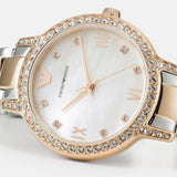 Emporio Armani Cleo Mother of Pearl Dial Two Tone Steel Strap Watch For Women - AR11499 Authentic Buy Shop Now