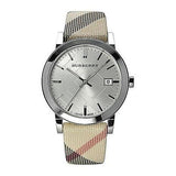 Burberry The City Nova Silver Dial White Leather Strap Watch for Women - BU9022 Authentic Buy Shop Now