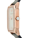 Emporio Armani Gianni T Bar Quartz Mother of Pearl Dial Blue Leather Strap Watch For Women - AR11466 Authentic Buy Shop Now
