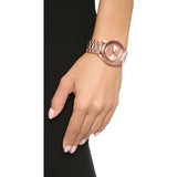 Marc Jacobs Tether Transparent Rose Gold Dial Rose Gold Steel Strap Watch for Women - MBM3414 Authentic Buy Shop Now