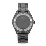 Marc Jacobs Tether Transparent Black Dial Black Steel Strap Watch for Women - MBM3419 Authentic Buy Shop Now