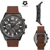 Fossil Brox Multifunction Grey Dial Brown Leather Strap Watch for Men - BQ2800 Authentic Buy Shop Now