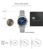 Emporio Armani Chronograph Blue Dial Silver Steel Strap Watch For Men - AR11528 Authentic Buy Shop Now