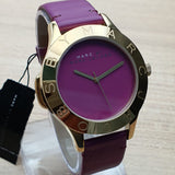 Marc Jacobs Blade Purple Dial Purple Leather Strap Watch for Women - MBM1203 Authentic Buy Shop Now