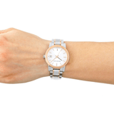 Burberry The City White Dial Two Tone Steel Strap Watch for Women - BU9105 Authentic Buy Shop Now