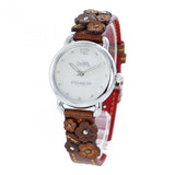 Coach Delancey White Dial Floral Brown Leather Strap Watch for Women - 14502761 Authentic Buy Shop Now