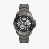 Fossil Bronson Automatic Skeleton Black Dial Grey Steel Strap Watch for Men - ME3218 Authentic Buy Shop Now