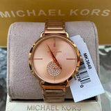 Michael Kors Portia Rose Gold Dial Two Tone Steel Strap Watch for Women - MK3706 Authentic Buy Shop Now