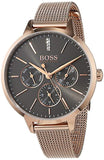 Hugo Boss Symphony Grey Dial Gold Mesh Bracelet Watch for Women - 1502424 Authentic Buy Shop Now