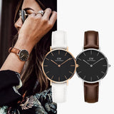 Daniel Wellington Classic Petite Bristol Black Dial Brown Leather Strap Watch For Women - DW00100177 Authentic Buy Shop Now