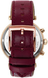 Michael Kors Parker Chronograph Red Dial Red Leather Strap Watch For Women - MK6986 Authentic Buy Shop Now