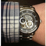 Bulova BVA Dual Aperture Black Dial Silver Steel Strap Watch for Men - 96A119 Authentic Buy Shop Now