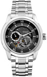 Bulova BVA Dual Aperture Black Dial Silver Steel Strap Watch for Men - 96A119 Authentic Buy Shop Now
