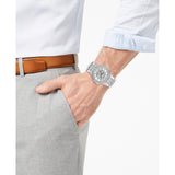 Bulova Crystal Collection Pave Silver Dial with Crystals Silver Steel Strap Watch for Men - 96C134 Authentic Buy Shop Now
