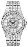 Bulova Phantom Crystal Silver Dial Silver Steel Strap Watch for Men - 96A236 Authentic Buy Shop Now