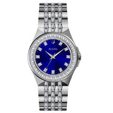 Bulova Phantom Baguette Crystal Blue Dial Silver Steel Strap Watch for Men - 96A254 Authentic Buy Shop Now