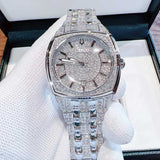 Bulova Phantom Swarovski Crystal Pave Silver Dial Silver Steel Strap Watch for Men - 98B296 Authentic Buy Shop Now
