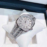 Bulova Phantom Swarovski Crystal Pave Silver Dial Silver Steel Strap Watch for Men - 98B296 Authentic Buy Shop Now