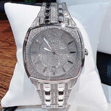 Bulova Phantom Swarovski Crystal Pave Silver Dial Silver Steel Strap Watch for Men - 98B296 Authentic Buy Shop Now