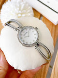 Bulova Crystal Collection Mother of Pearl Dial Silver Steel Strap Watch for Women - 96L223 Authentic Buy Shop Now