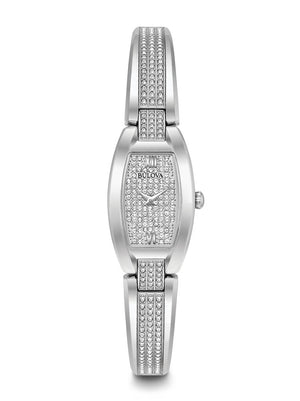 Bulova Crystal Collection Silver Dial Silver Steel Strap Watch for Women - 96L235 Authentic Buy Shop Now