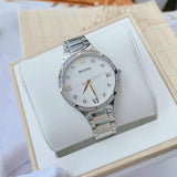 Bulova Crystal Collection Mother of Pearl Dial Silver Steel Strap Watch for Women - 96L263 Authentic Buy Shop Now
