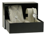 Bulova Crystal Pendant Silver Dial Silver Steel Strap Watch for Women - 96X111 Authentic Buy Shop Now
