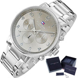 Tommy Hilfiger Chronograph Grey Dial Silver Steel Strap Watch for Men - 1710382 Authentic Buy Shop Now