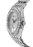 Bulova Phantom Crystal Silver Dial Silver Steel Strap Watch for Men - 96A236 Authentic Buy Shop Now