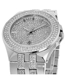 Bulova Crystal Pave Silver Dial Silver Steel Strap Watch for Men - 96B235 Authentic Buy Shop Now
