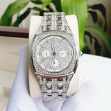 Bulova Crystal Collection Phantom Silver Dial Silver Steel Strap Watch for Men - 96C002 Authentic Buy Shop Now