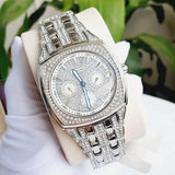 Bulova Crystal Collection Phantom Silver Dial Silver Steel Strap Watch for Men - 96C002 Authentic Buy Shop Now
