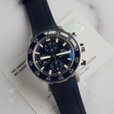 IWC Aquatimer Chronograph Blue Dial Blue Rubber Strap Watch for Men - IW376711 Authentic Buy Shop Now