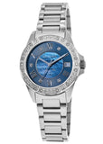 Bulova Marine Star Blue Dial Silver Steel Strap Watch for Women - 96R215 Authentic Buy Shop Now
