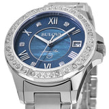 Bulova Marine Star Blue Dial Silver Steel Strap Watch for Women - 96R215 Authentic Buy Shop Now