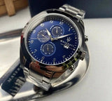 Maserati Traguardo Blue Dial Silver Steel Strap Watch For Men - R8853112505 Authentic Buy Shop Now