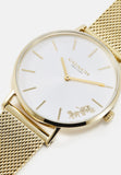 Coach Perry White Dial Gold Mesh Bracelet Watch for Women - 14503125 Authentic Buy Shop Now