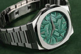 D1 Milano Ultra Thin Fir Green Dial Silver Steel Strap Watch for Men - D1-UTBJ34 Authentic Buy Shop Now