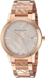 Burberry The City White Dial Rose Gold Steel Strap Watch for Women - BU9104 Authentic Buy Shop Now