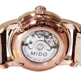Mido Baroncelli III Automatic Diamonds Brown Dial Brown Leather Strap Watch For Women - M7600.3.64.8 Authentic Buy Shop Now