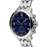Tissot PRC 200 Chronograph Blue Dial Silver Steel Strap Watch For Men - T055.417.11.047.00 Authentic Buy Shop Now