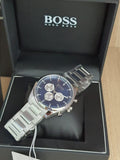 Hugo Boss Pioneer Blue Dial Silver Steel Strap Watch for Men - 1513713 Authentic Buy Shop Now