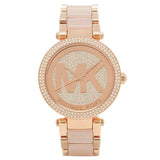 Michael Kors Parker Pink Dial Pink Steel Strap Watch for Women - MK6176 Authentic Buy Shop Now