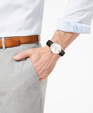 Movado Ultra Slim White Dial Brown Leather Strap Watch For Men - 0607089 Authentic Buy Shop Now