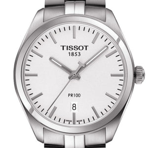 Tissot PR 100 Quartz White Dial Silver Steel Strap Watch For Women - T101.410.11.031.00 Authentic Buy Shop Now